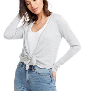 CHASER Heather Grey Crop Lightweight Sweater